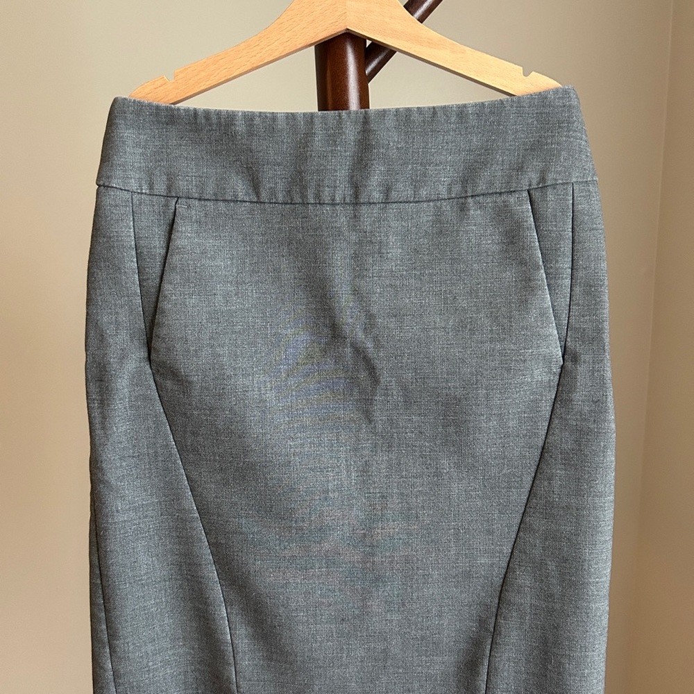 Ann Taylor Loft Petite Gray Pencil Skirt